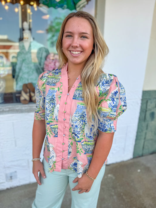 Ginger Jar Pink Top