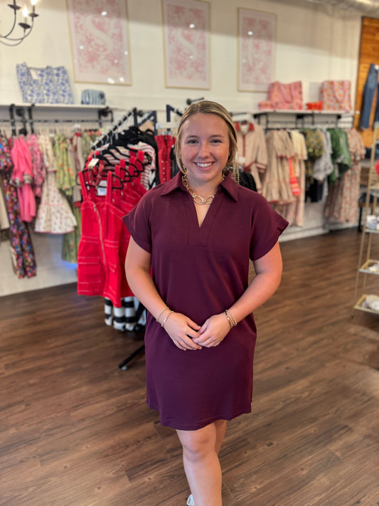 Burgundy Comfy Dress