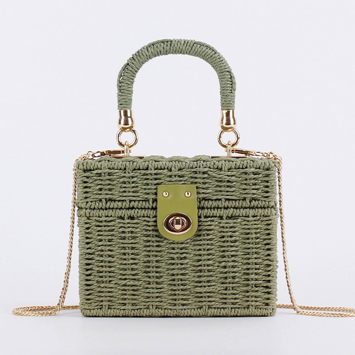 DUAL-PURPOSE LEISURE PAPER ROPE WOVEN BAG
