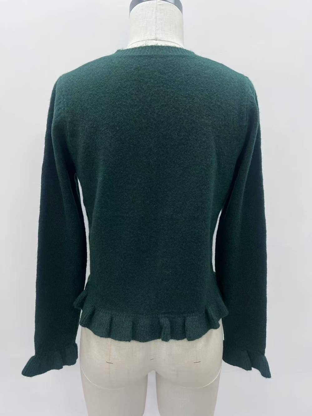 RUFFLE HEM BUTTON UP TOP