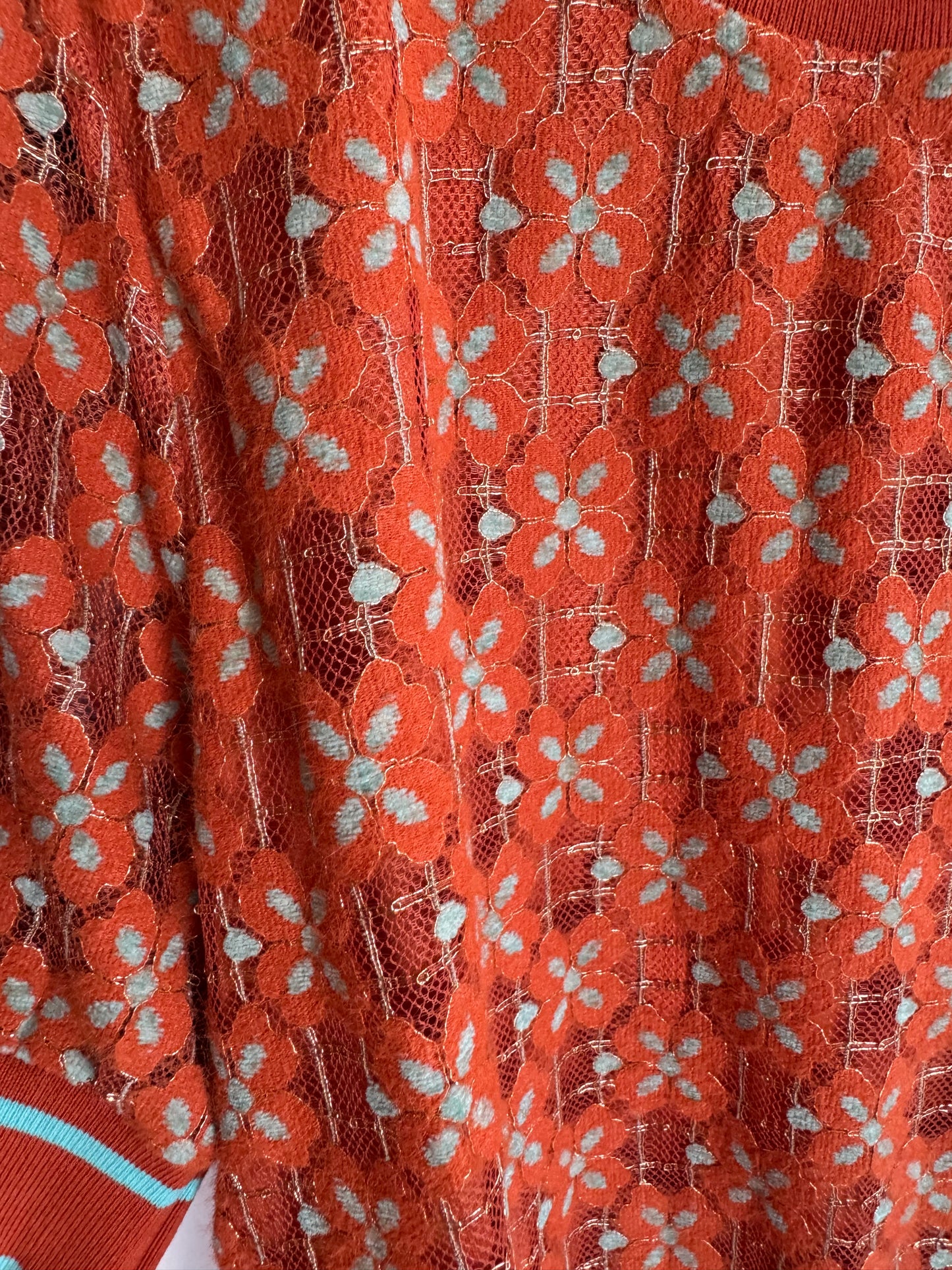 Rust Two Tone Laced Top