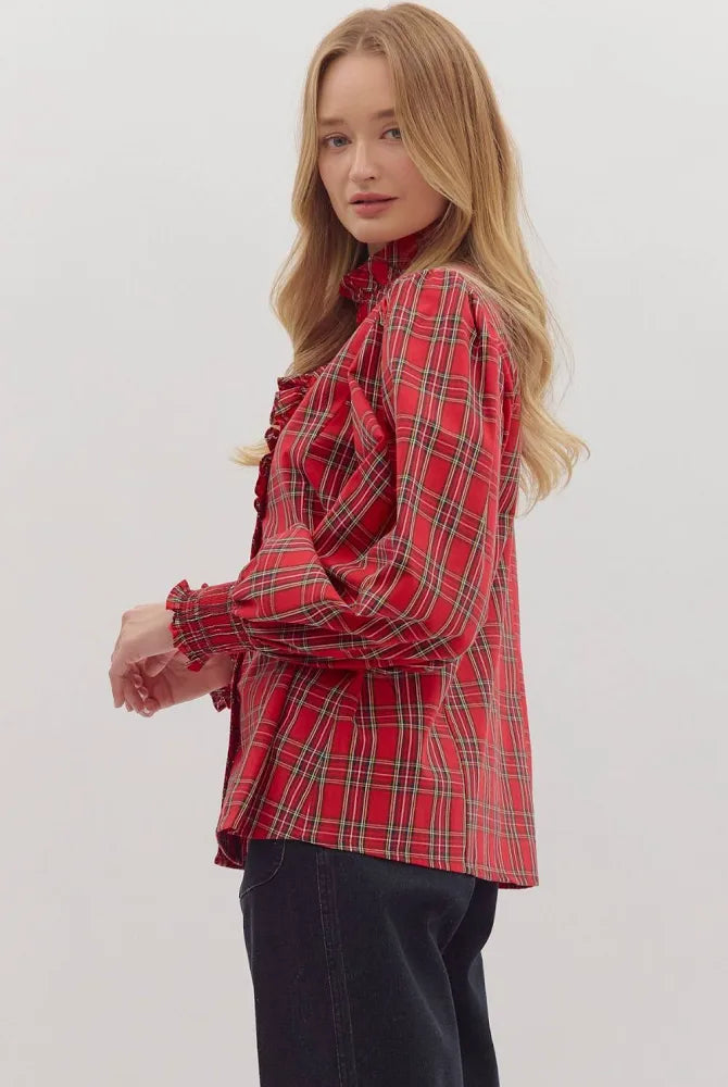 Classic Christmas Plaid Top