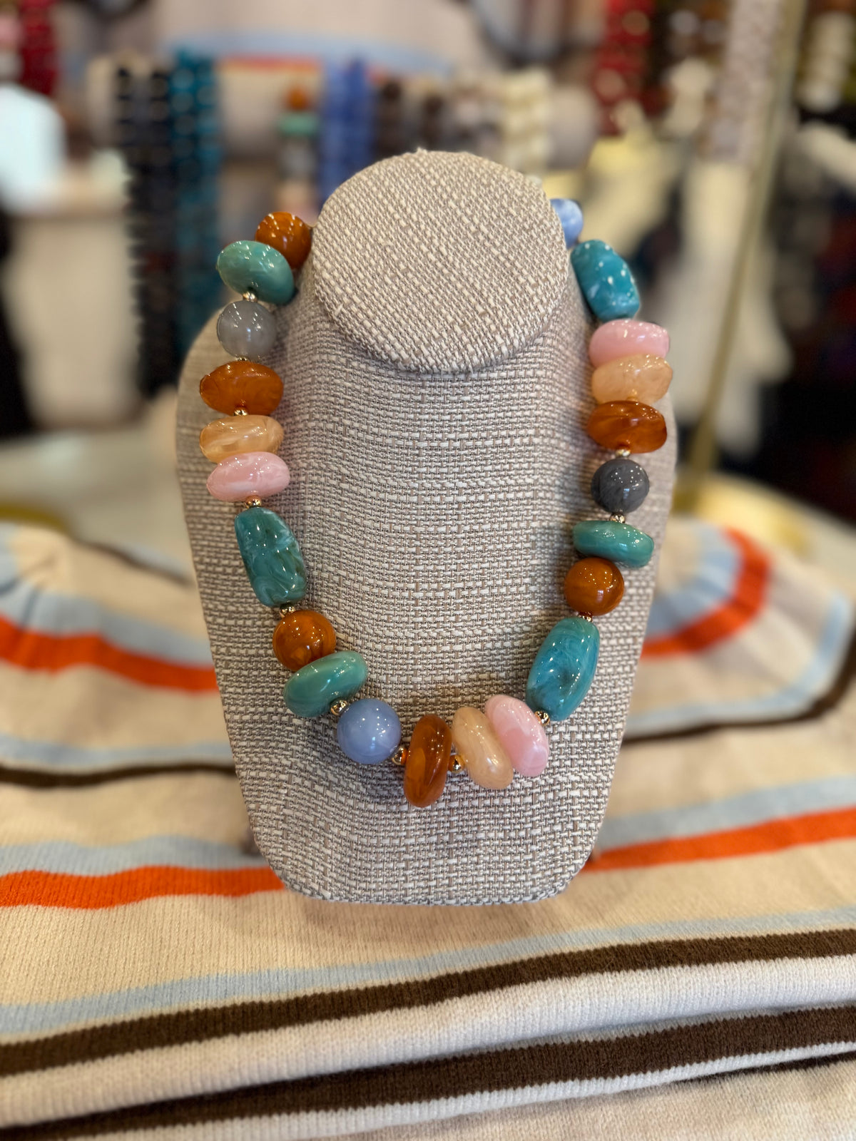 Multicolor Chunky Bead Necklace