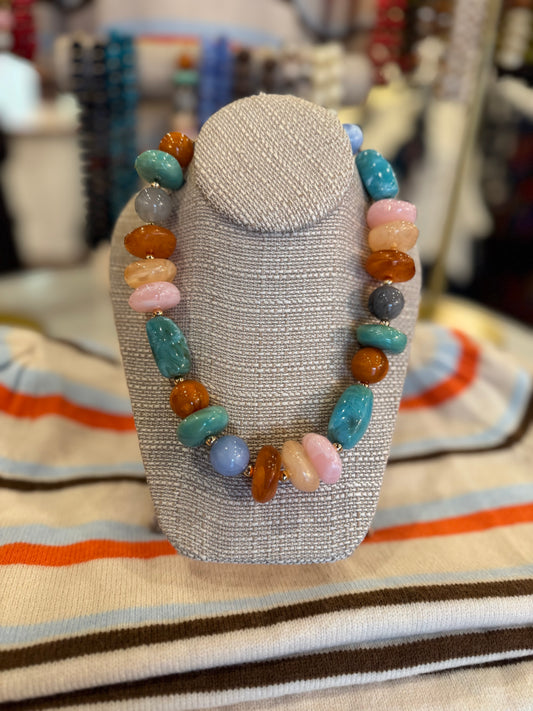 Multicolor Chunky Bead Necklace