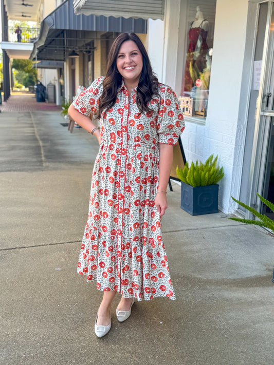 Floral Rust Dress