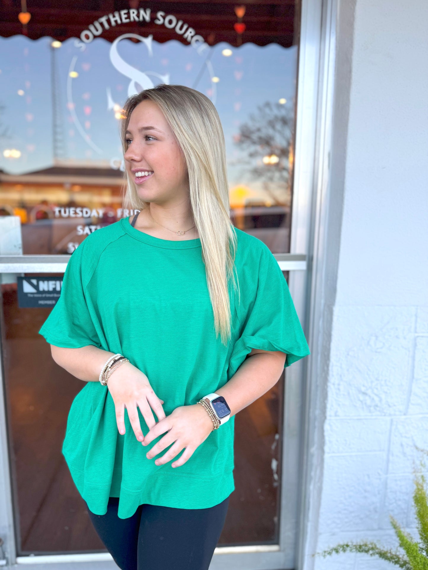 Emerald Green Oversized Tee