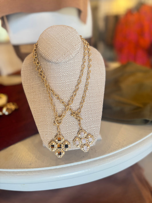 Roundy Cross Necklace