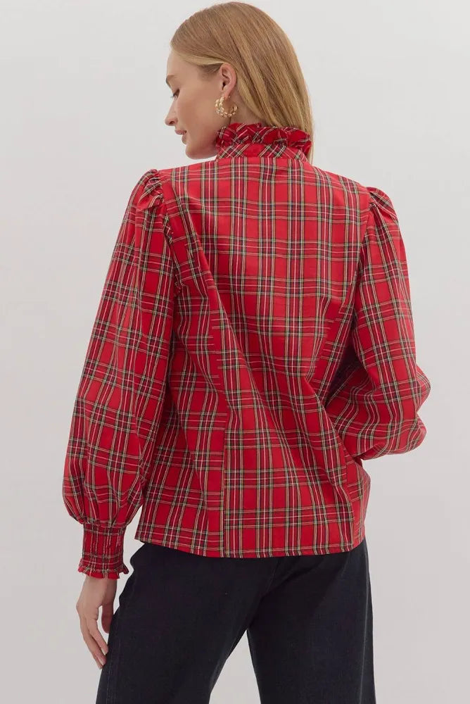 Classic Christmas Plaid Top