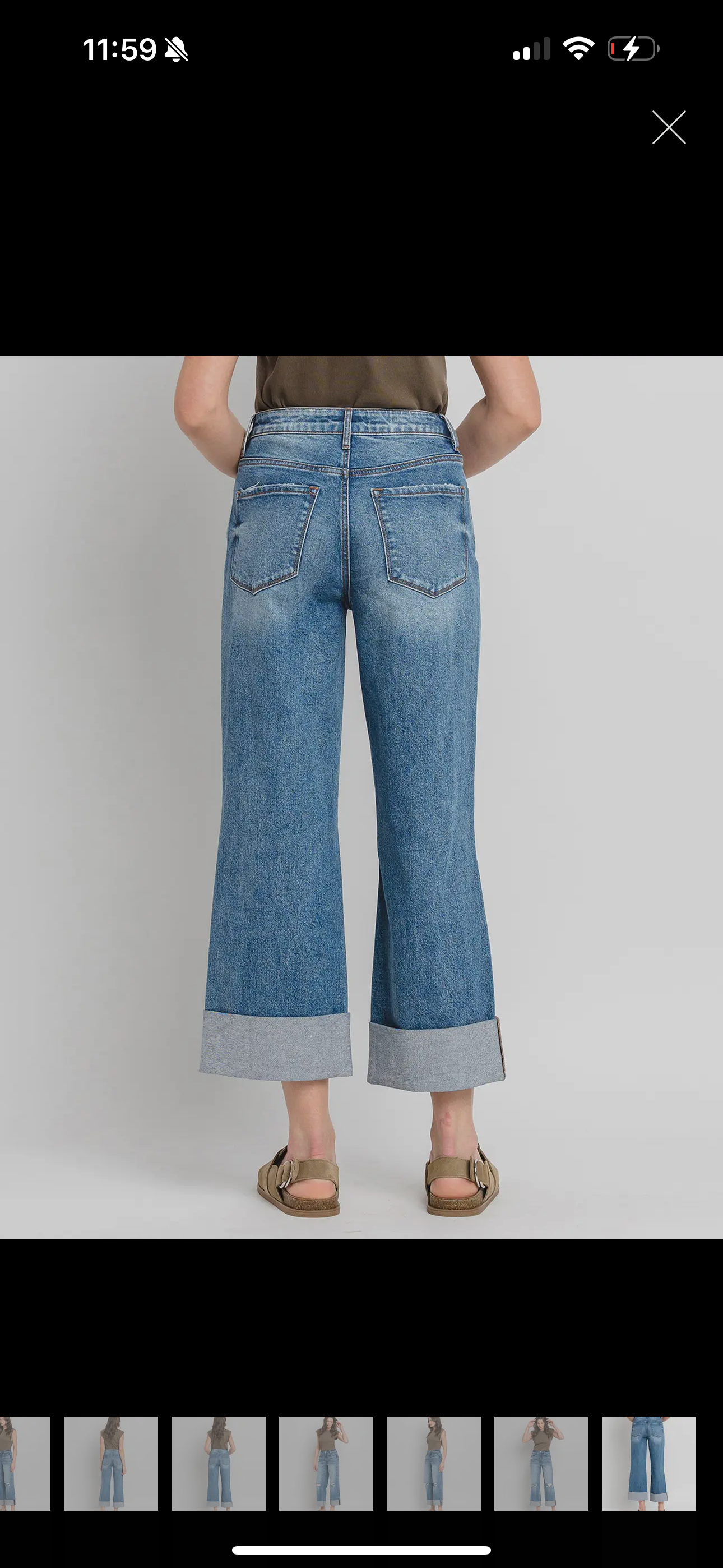 LOVERVET| Super High Baggy Wide Cuff Jeans