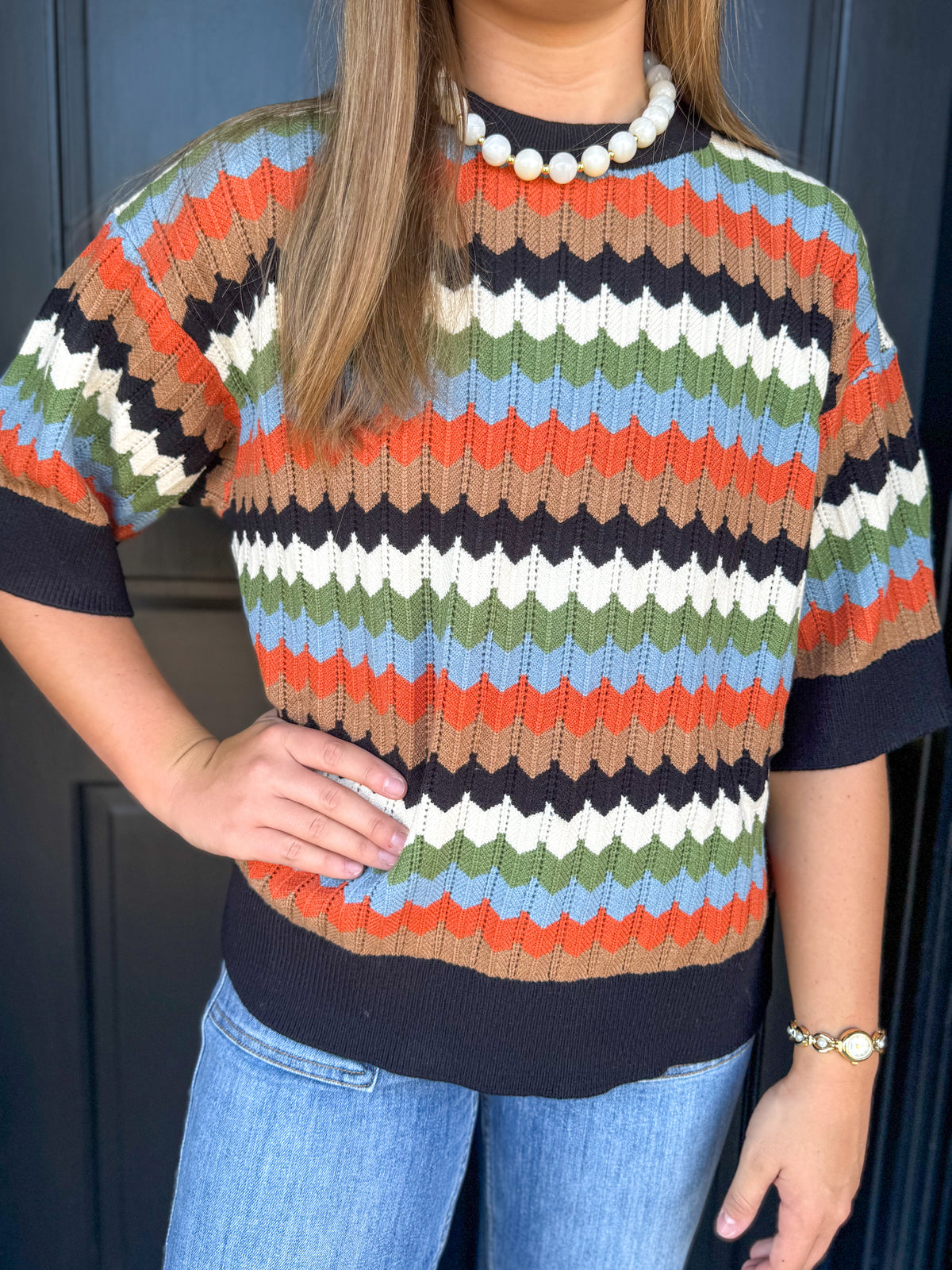 Black Fall Multi Knit Sweater