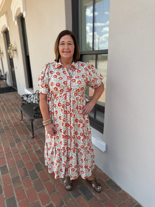 Floral Rust Dress