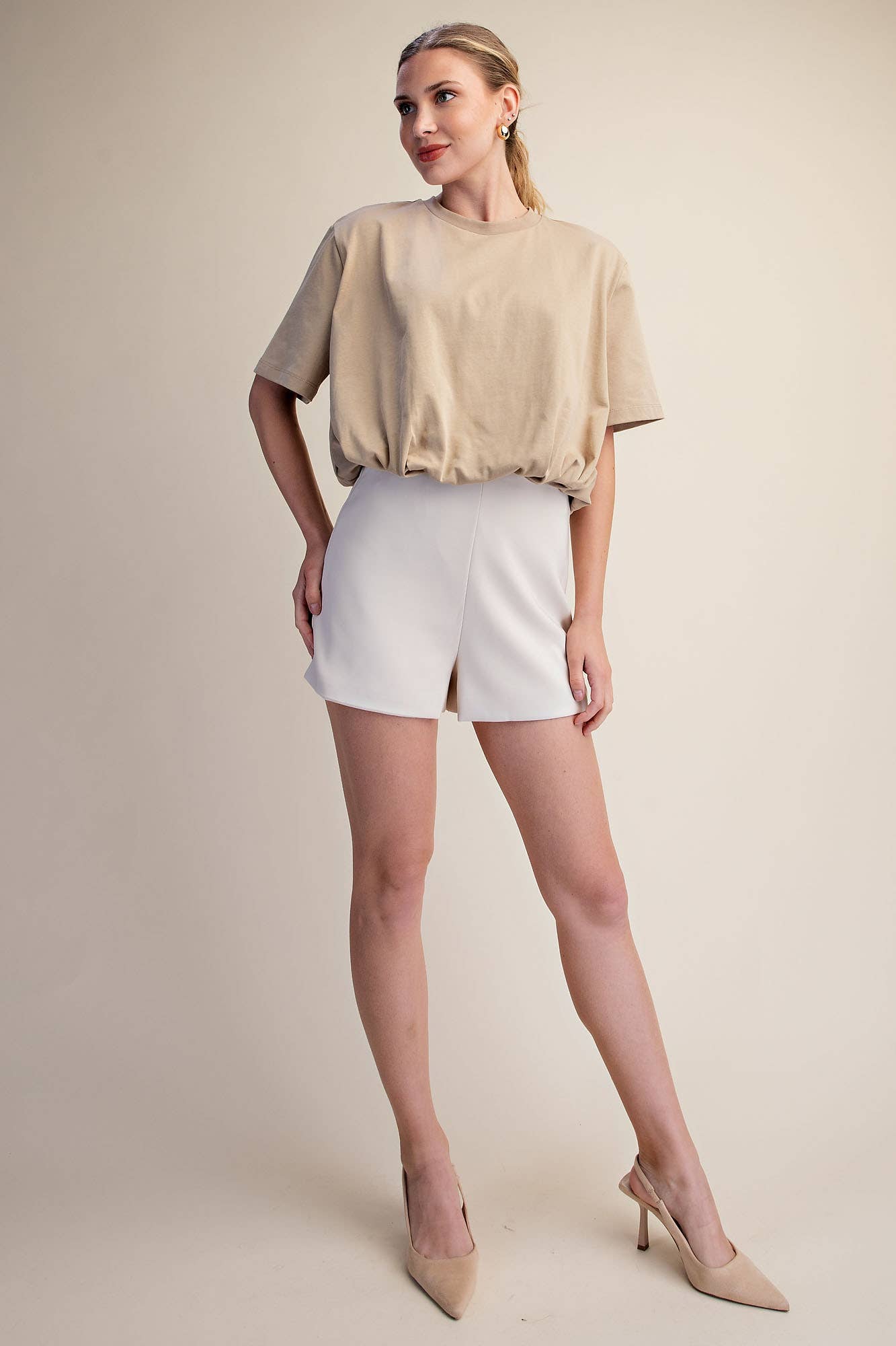 Taupe Bubble Top