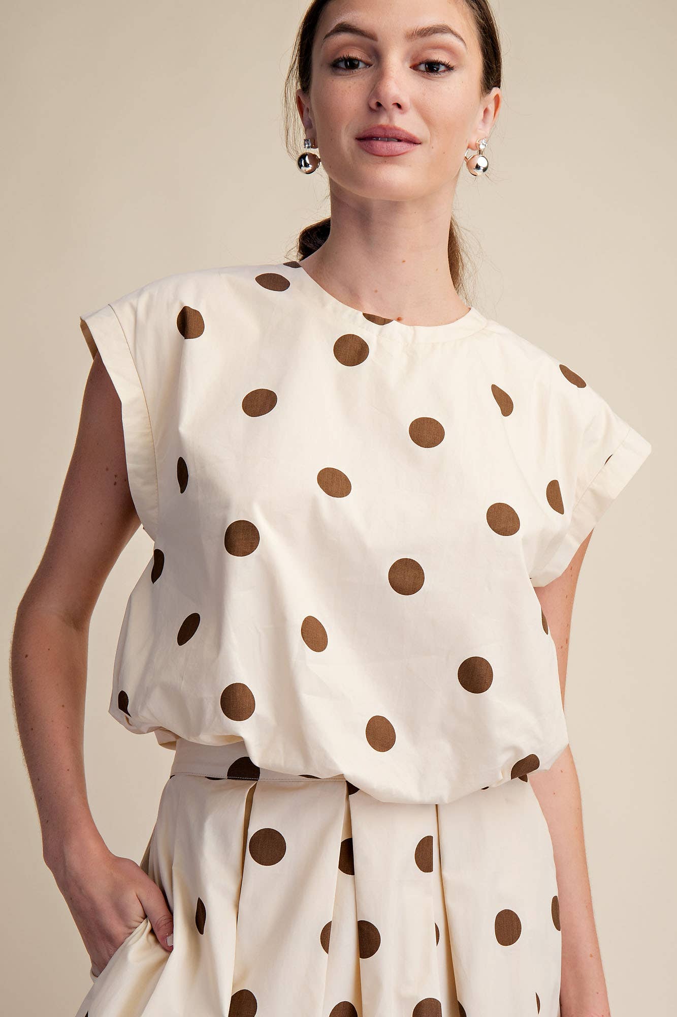 Polka Dot Bubble Top