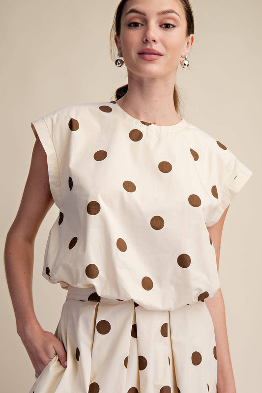 Polka Dot Bubble Top