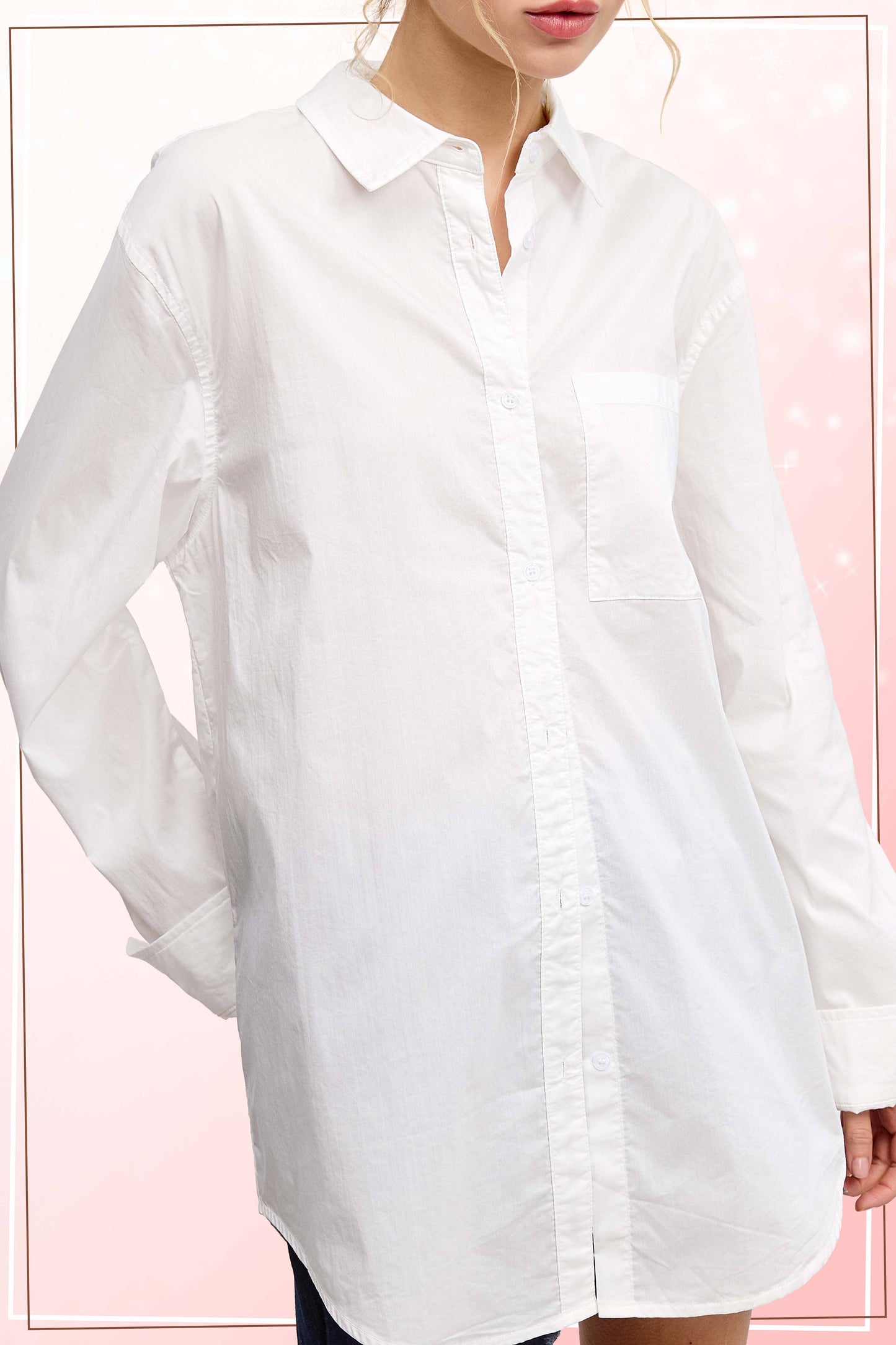 Classic Collared Button Down Poplin Shirts
