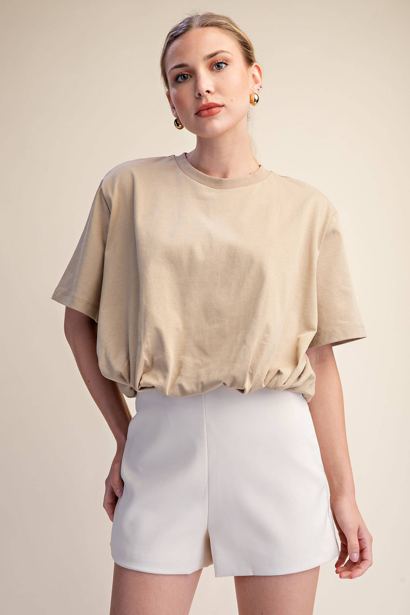 Taupe Bubble Top