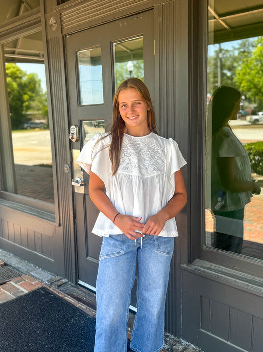 Adeline Embroidered Top