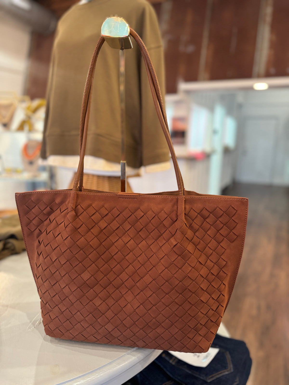 Large Tote- Brown