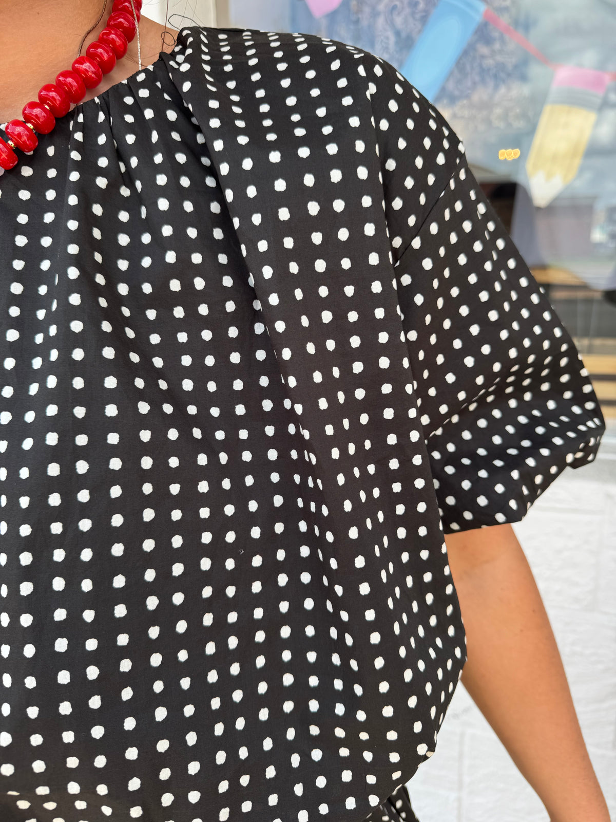 Black and White polka Dot Set
