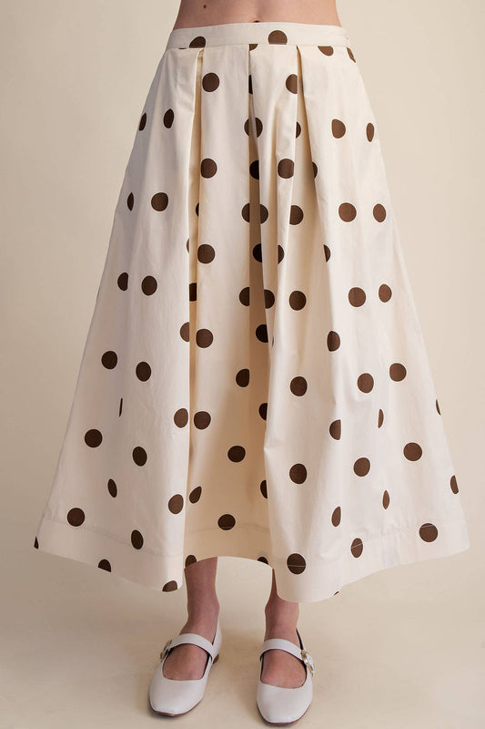 Polka Dot Midi Skirt