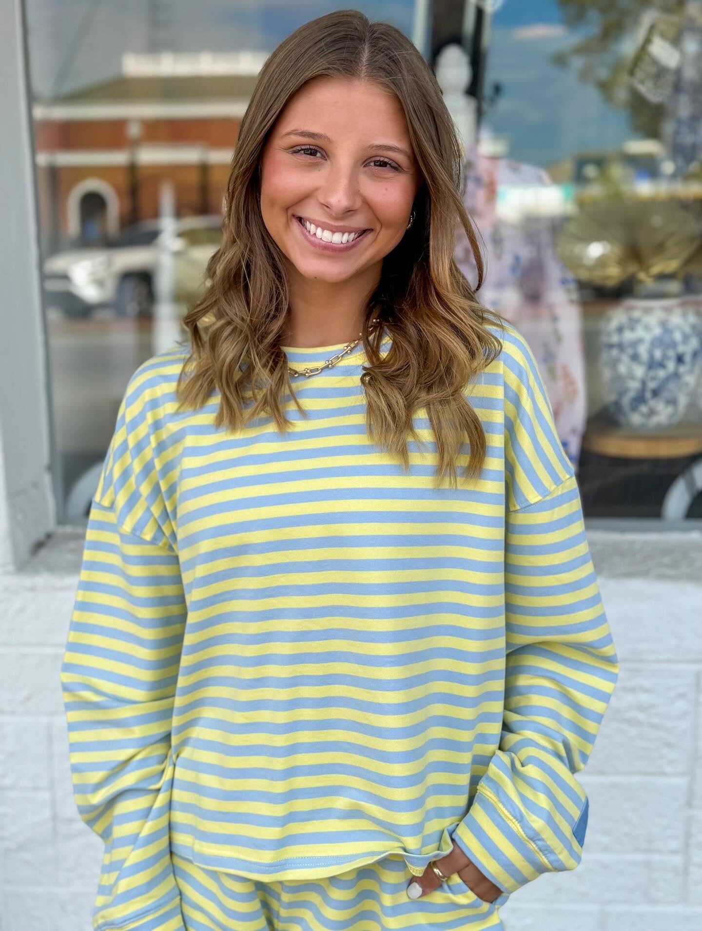 Stripe Terry Top