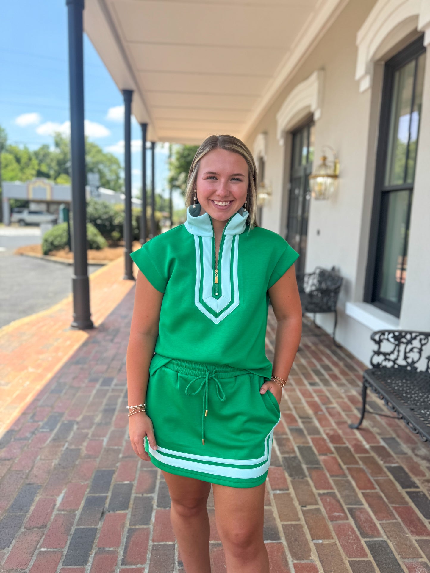 Aqua Green Skort Set