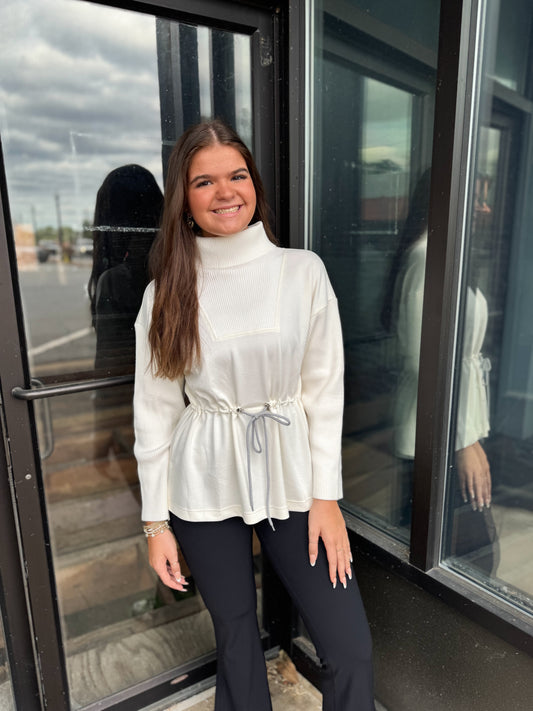 Ivory Cowl Neck Top
