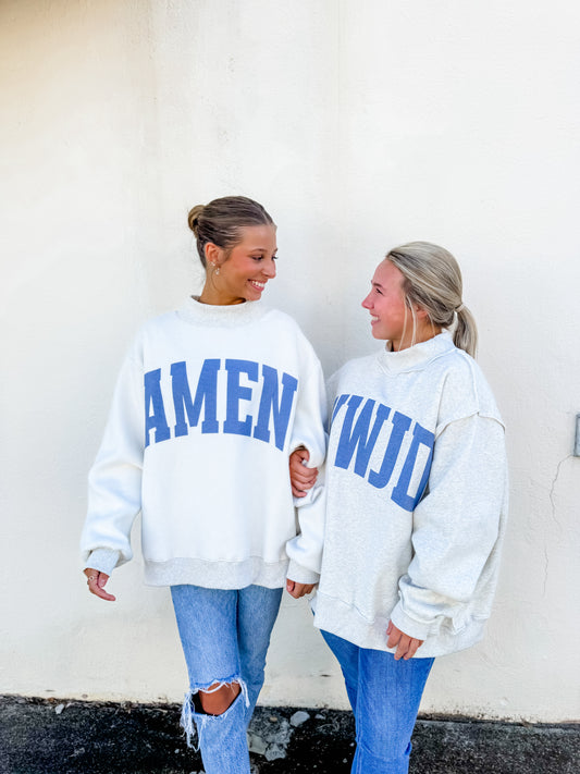 WWJD & AMEN Reversible Sweatshirt