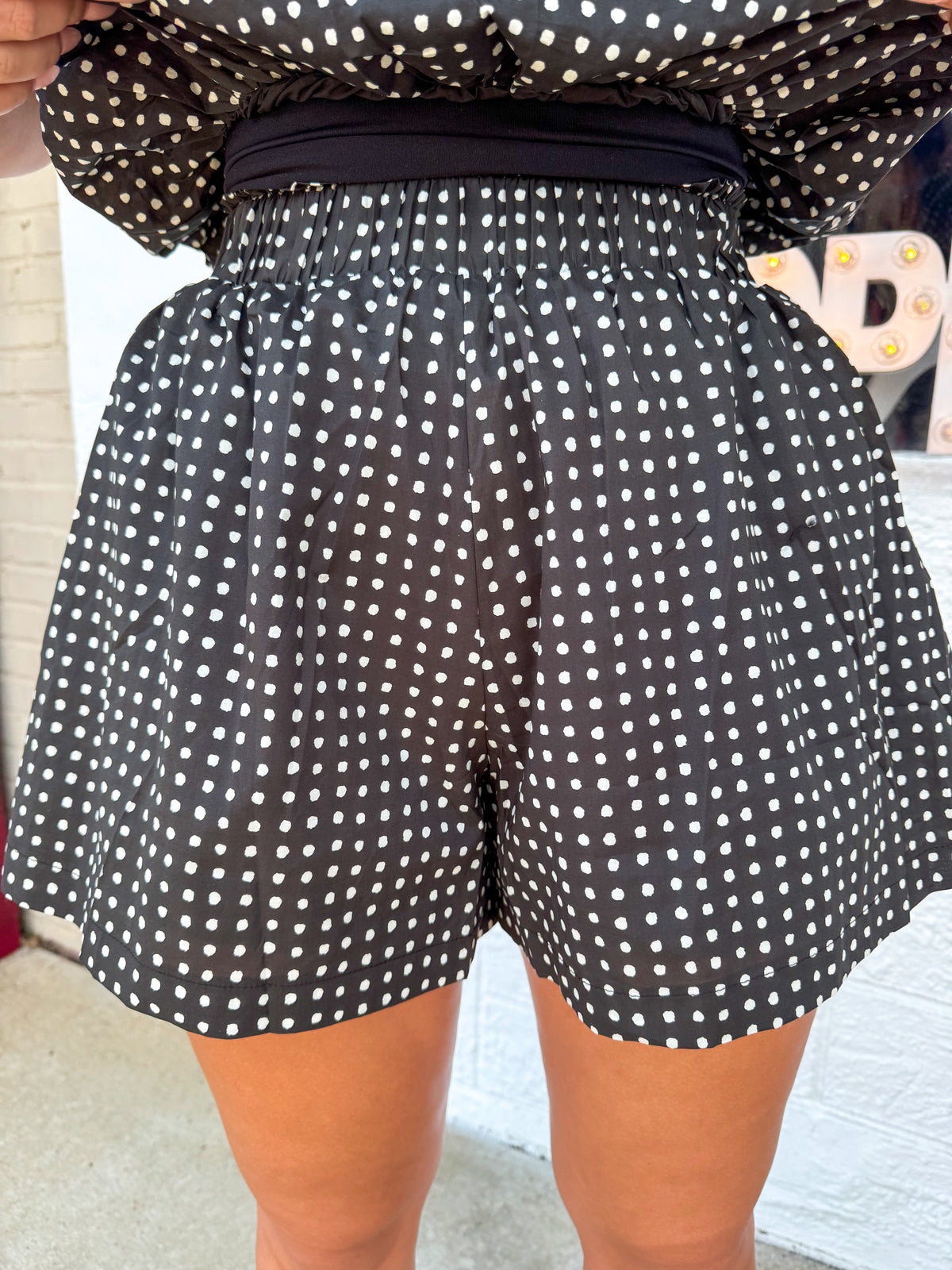 Black and White polka Dot Set