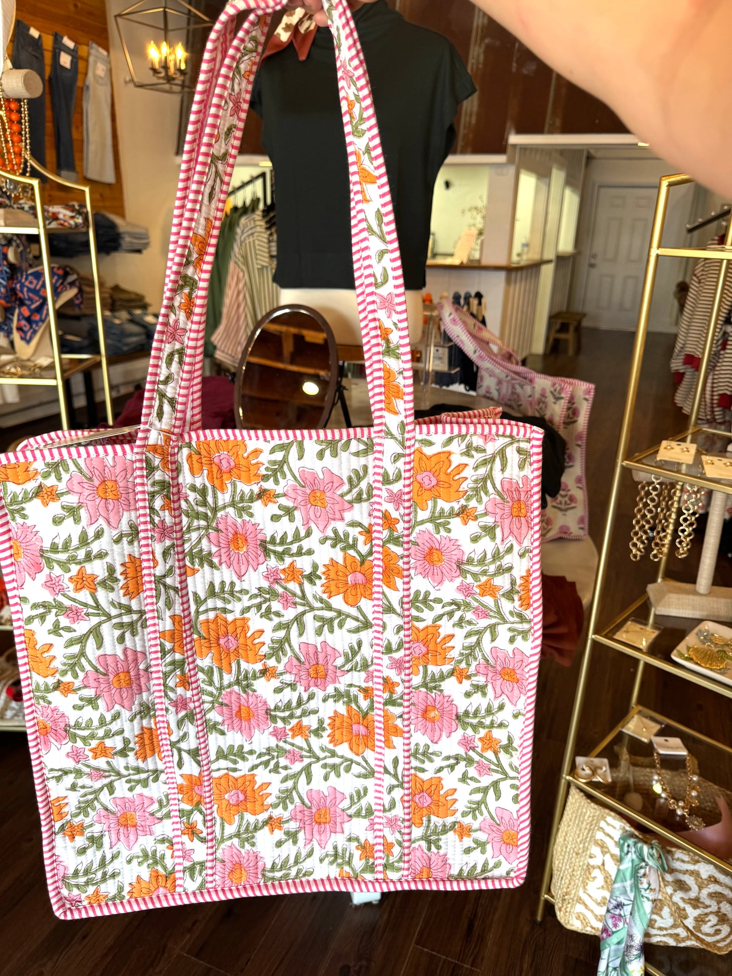 Flora & Stripe XL Quilt Handbag