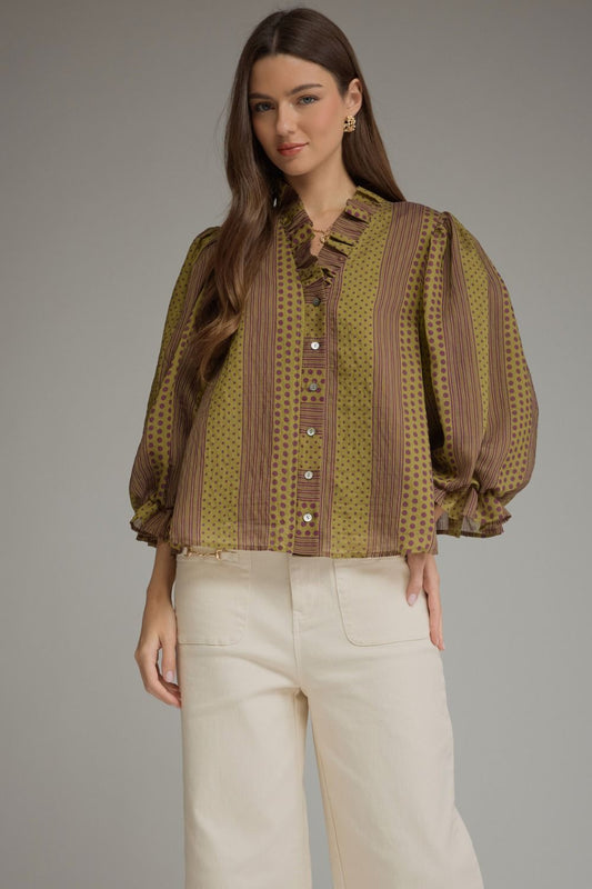 Martini Olive & Plum Top