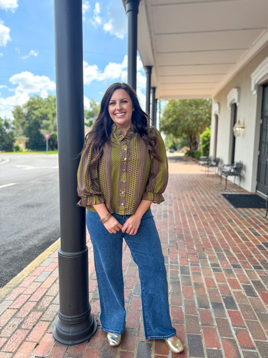 Martini Olive & Plum Top