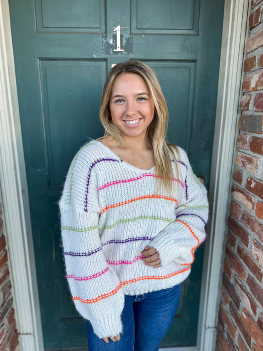 Sweet On You Multi Sweater