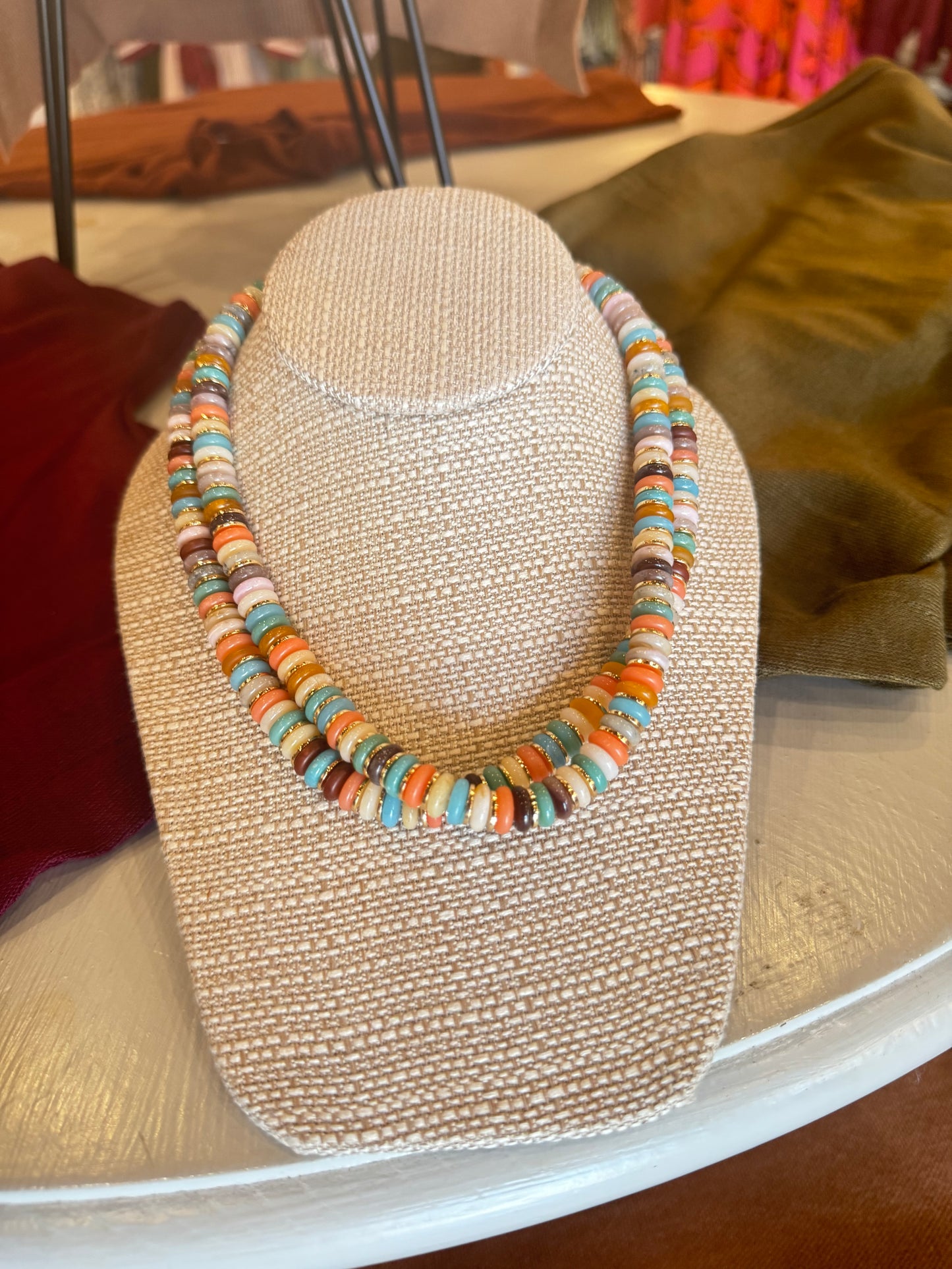 Multi Color Bead Necklace