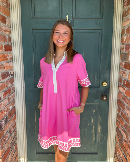 Sally Swirly Trim Dress