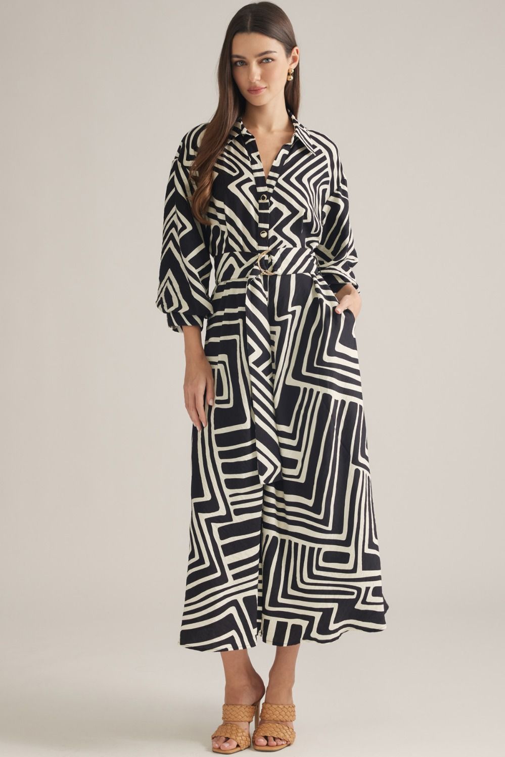 Black & White Abstract Dress