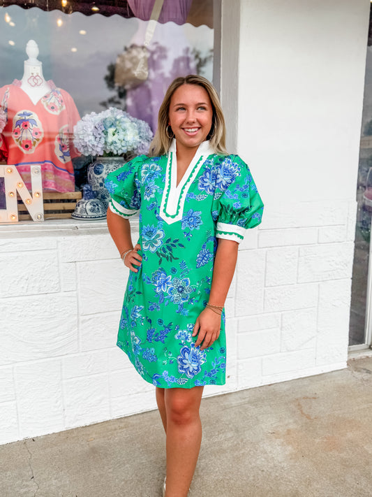 Emerald Blues Dress