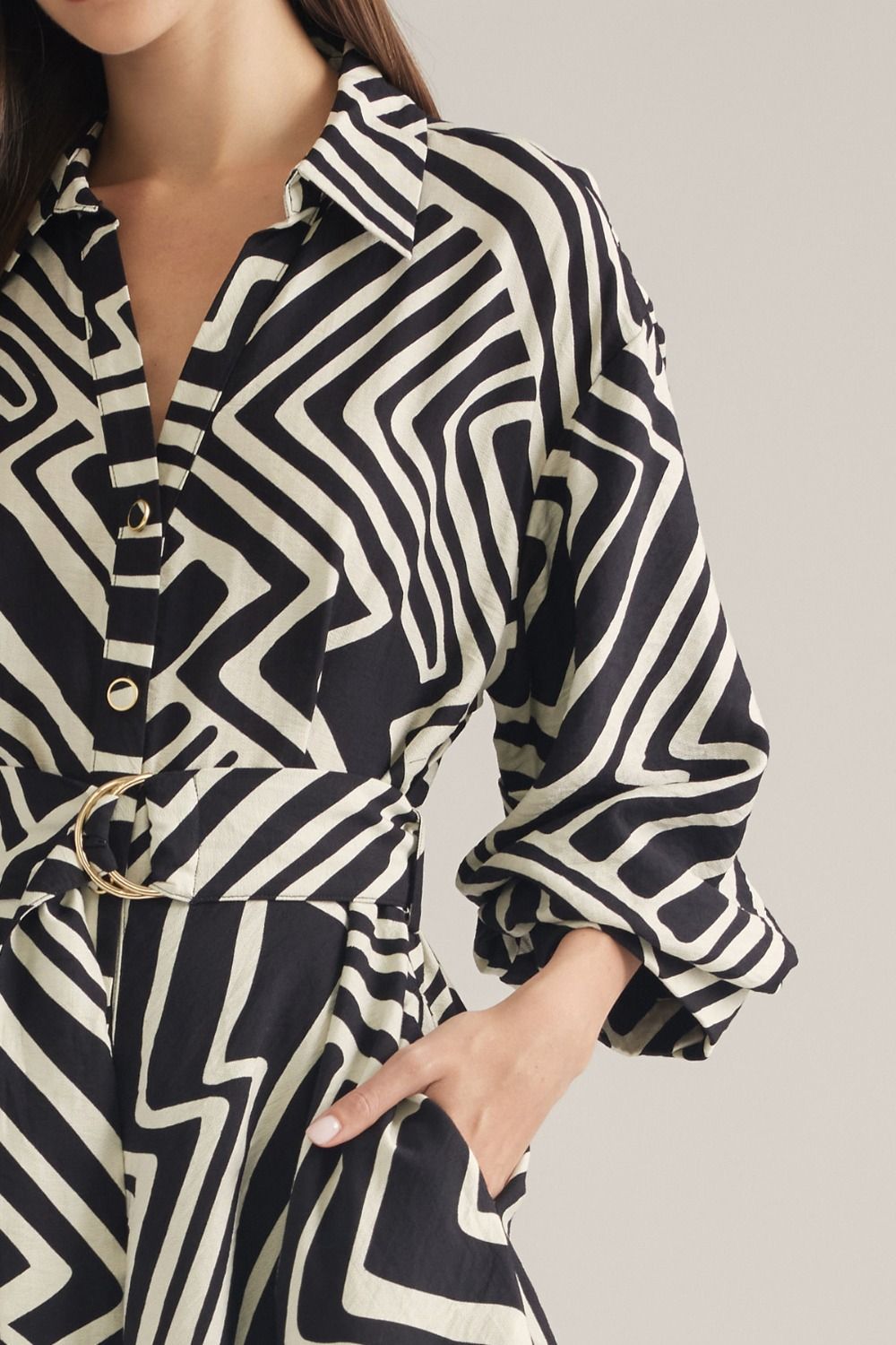 Black & White Abstract Dress