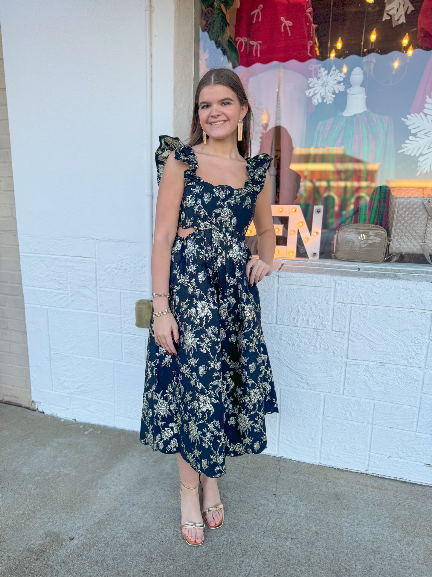 Ashton Floral Midi Dress