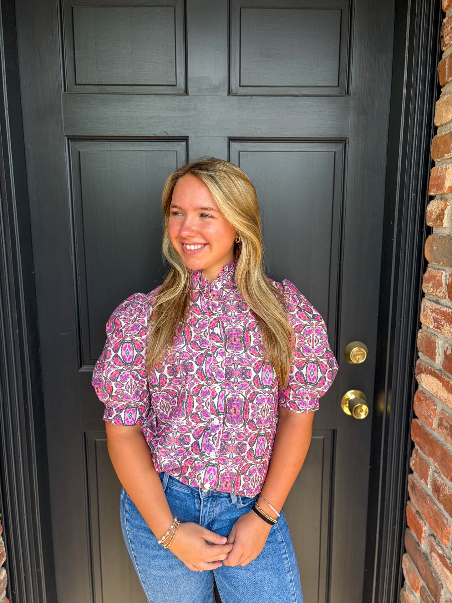 Kaleidoscope Plum Multi Top