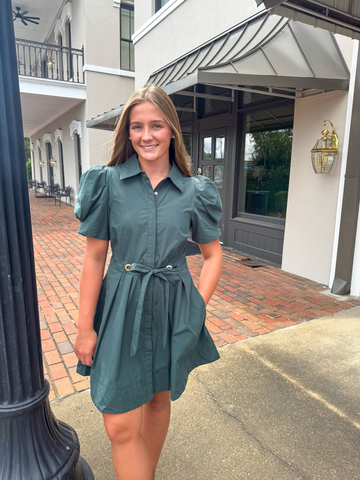 Hunter Green Mini Dress