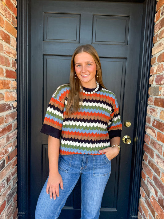 Black Fall Multi Knit Sweater