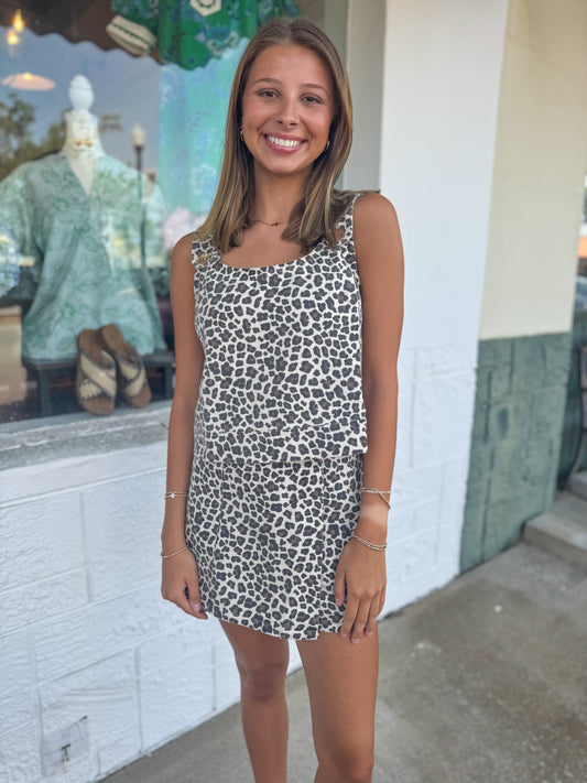 Leopard Print Skort
