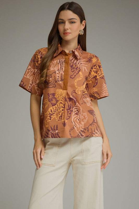 Tiger Print Top