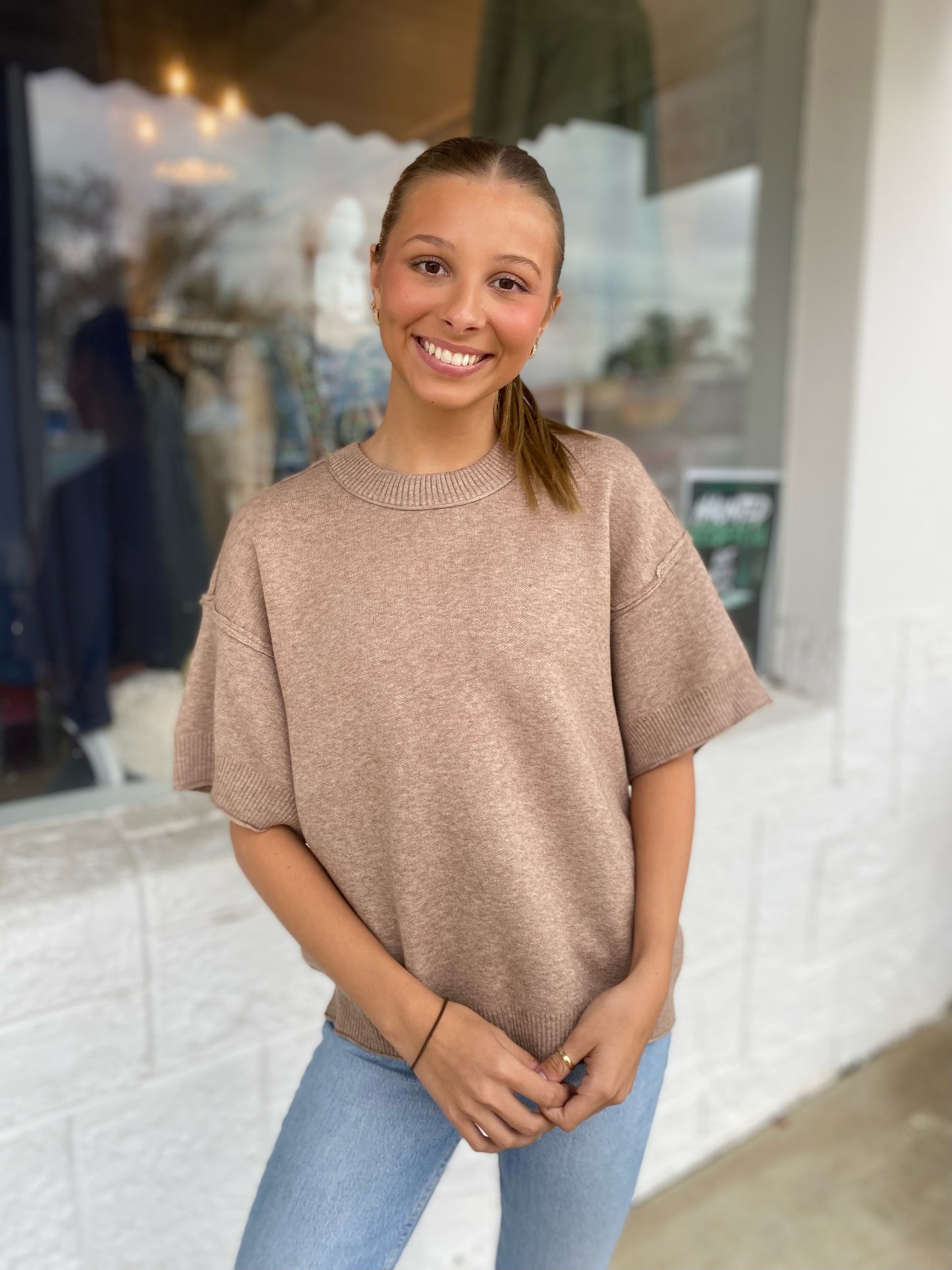 Mocha Mousse Knit Top