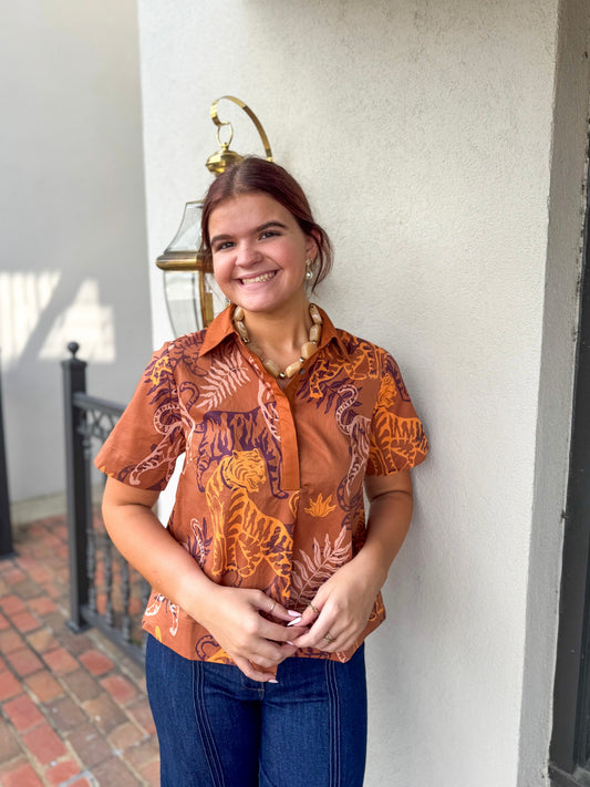 Tiger Print Top