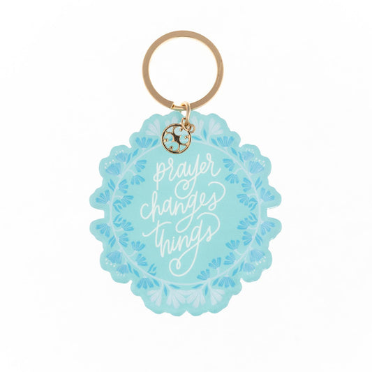 Mary Square| Acrylic Keychain Prayer Changes Things