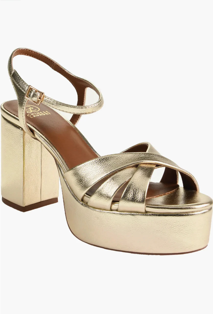 CHINESE LAUNDRY| Tessa Light Gold Platform Heels