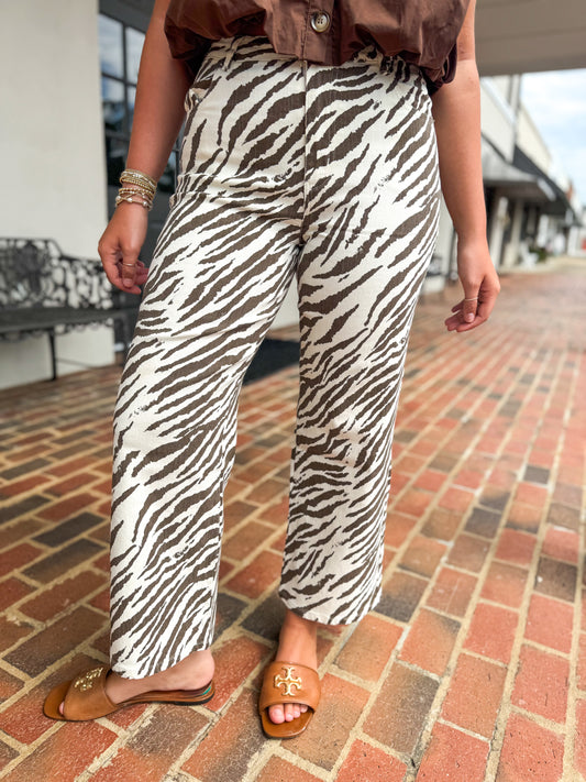 Mocha Zebra Pants