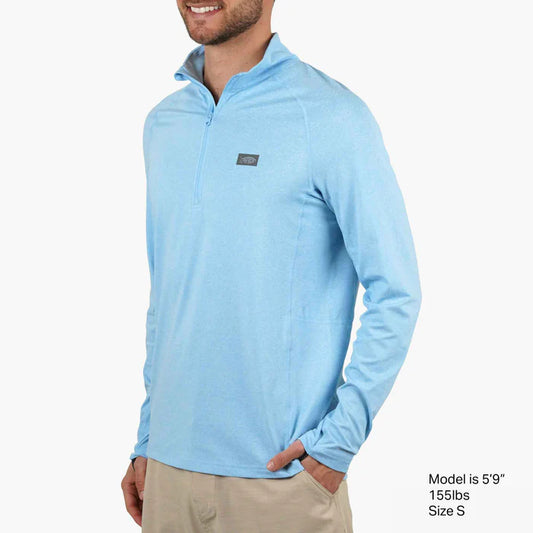 Cypress 1/4 Zip Airy Blue